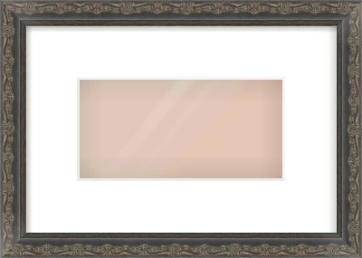 Black Scoop Frame for 8 × 4in artwork, with Smooth White Single Mount
