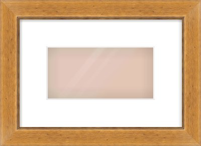 Rustic Medium Oak Reverse Frame for 8 × 4in artwork, with Smooth White Single Mount