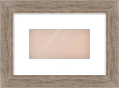 Grey Wood Flat Frame for 8 × 4in artwork, with Smooth White Single Mount