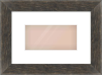 Black Flat Frame for 8 × 4in artwork, with Smooth White Single Mount