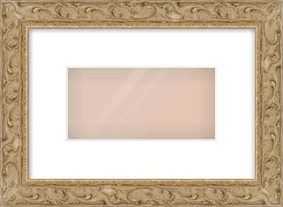 Light Brown Decorative Frame for 8 × 4in artwork, with Smooth White Single Mount