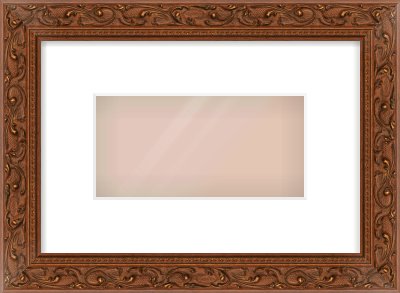 Maroon Decorative Frame for 8 × 4in artwork, with Smooth White Single Mount