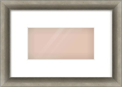 Silver Spoon Frame for 8 × 4in artwork, with Smooth White Single Mount