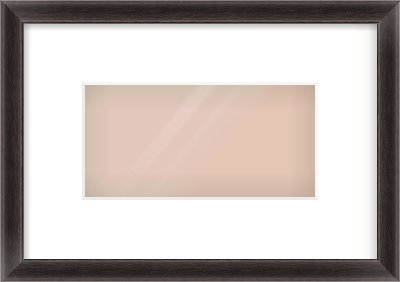 Black Cushion Frame for 8 × 4in artwork, with Smooth White Single Mount