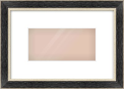 Black & Champagne Silver Reverse Frame for 8 × 4in artwork, with Smooth White Single Mount