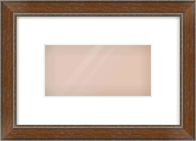 Walnut / Pewter Reverse Frame for 8 × 4in artwork, with Smooth White Single Mount