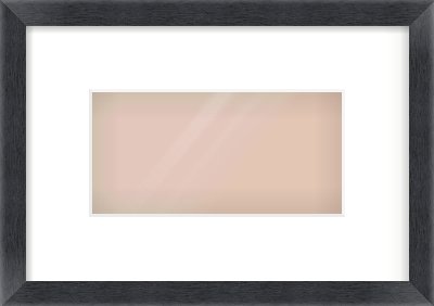 Black Wood Grain Flat Frame for 8 × 4in artwork, with Smooth White Single Mount