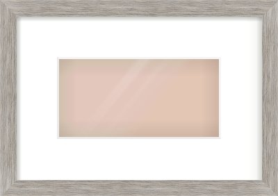 Grey Wood Grain Flat Frame for 8 × 4in artwork, with Smooth White Single Mount