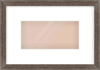 Dark Walnut Flat Frame for 8 × 4in artwork, with Smooth White Single Mount