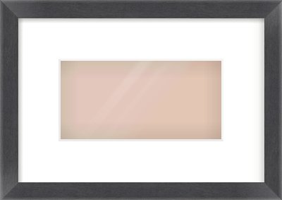 Black Flat Frame for 8 × 4in artwork, with Smooth White Single Mount