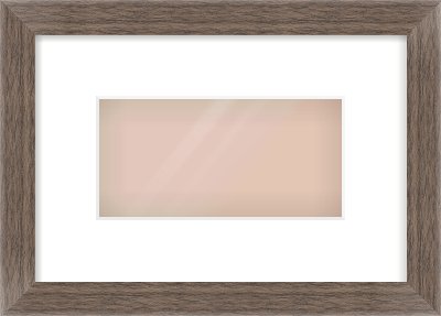 Dark Walnut Flat Frame for 8 × 4in artwork, with Smooth White Single Mount