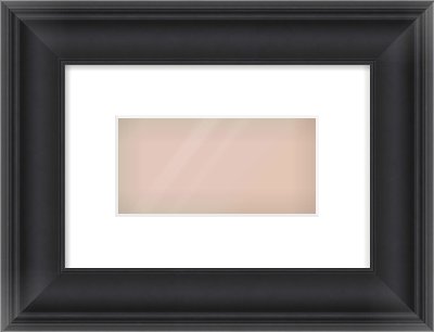 Black Scoop Frame for 8 × 4in artwork, with Smooth White Single Mount