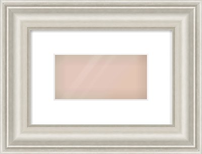 Silver Scoop Frame for 8 × 4in artwork, with Smooth White Single Mount