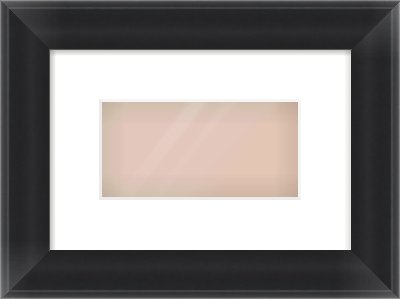 Black Cushion Frame for 8 × 4in artwork, with Smooth White Single Mount