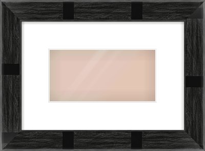 Black Flat Frame for 8 × 4in artwork, with Smooth White Single Mount