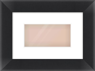 Black Flat Frame for 8 × 4in artwork, with Smooth White Single Mount