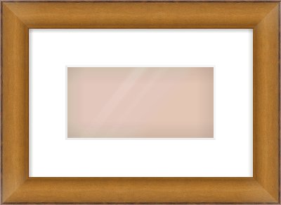 Bronze Cushion Frame for 8 × 4in artwork, with Smooth White Single Mount