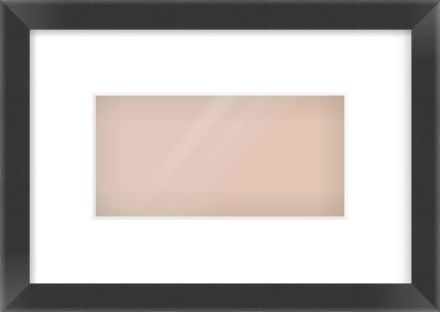 Brushed Black Flat Frame for 8 × 4in artwork, with Smooth White Single Mount