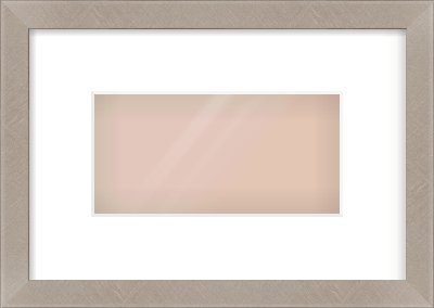 Silver & Black Sided Flat Frame for 8 × 4in artwork, with Smooth White Single Mount