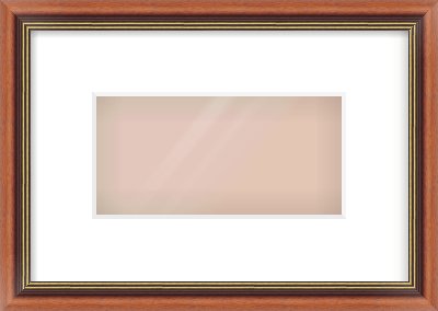 Brown Spoon Frame for 8 × 4in artwork, with Smooth White Single Mount