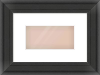 Black Spoon Frame for 8 × 4in artwork, with Smooth White Single Mount