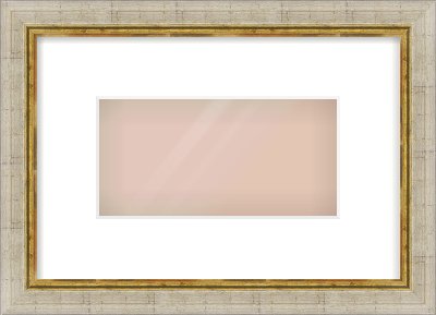 Silver Foil Flat Frame for 8 × 4in artwork, with Smooth White Single Mount