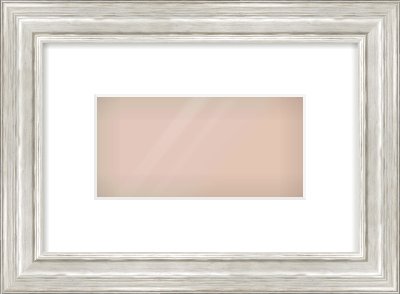 Silver Scoop Frame for 8 × 4in artwork, with Smooth White Single Mount