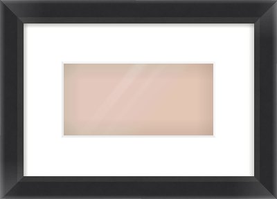 Black Angle Frame for 8 × 4in artwork, with Smooth White Single Mount