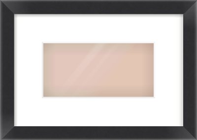 Black Flat Frame for 8 × 4in artwork, with Smooth White Single Mount