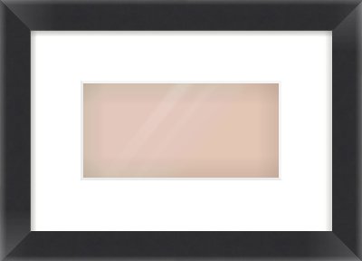 Black Flat Frame for 8 × 4in artwork, with Smooth White Single Mount
