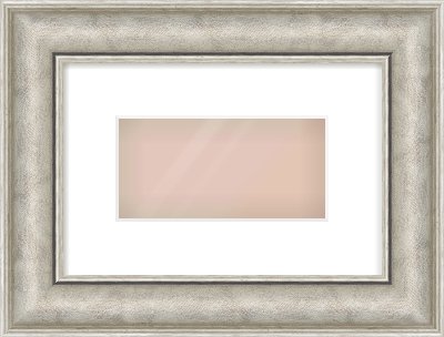 Silver Scoop Frame for 8 × 4in artwork, with Smooth White Single Mount