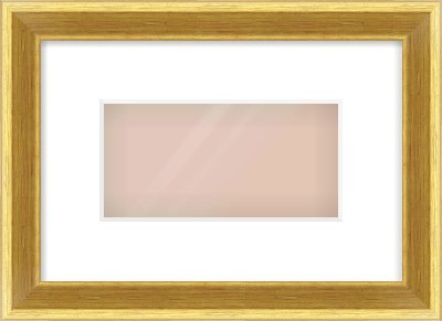 Gold Cushion Frame for 8 × 4in artwork, with Smooth White Single Mount
