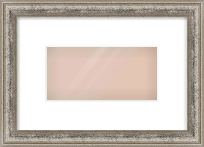 Silver Dome Frame for 8 × 4in artwork, with Smooth White Single Mount
