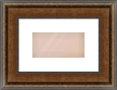 Walnut / Pewter Spoon Frame for 8 × 4in artwork, with Smooth White Single Mount