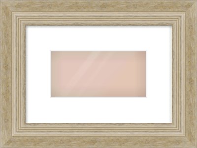 Ivory Scoop Frame for 8 × 4in artwork, with Smooth White Single Mount