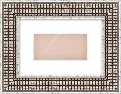 Silver Flat Frame for 8 × 4in artwork, with Smooth White Single Mount