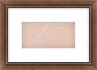 Brown Flat Frame for 8 × 4in artwork, with Smooth White Single Mount