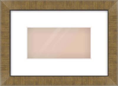 Bronze Flat Frame for 8 × 4in artwork, with Smooth White Single Mount