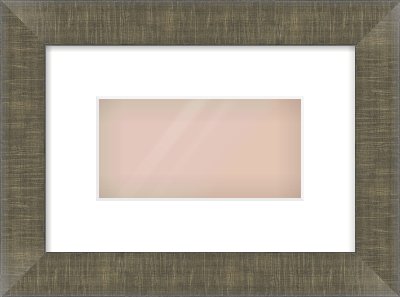 Brushed Pewter Flat Frame for 8 × 4in artwork, with Smooth White Single Mount