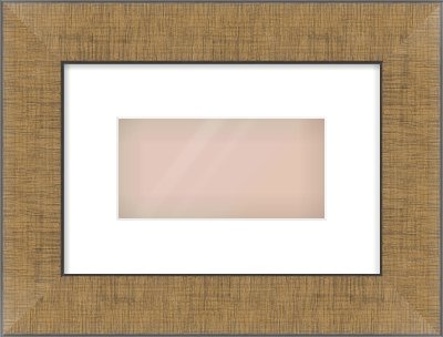Bronze Flat Frame for 8 × 4in artwork, with Smooth White Single Mount