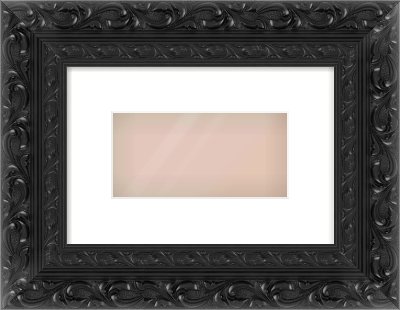 Black Reverse Frame for 8 × 4in artwork, with Smooth White Single Mount