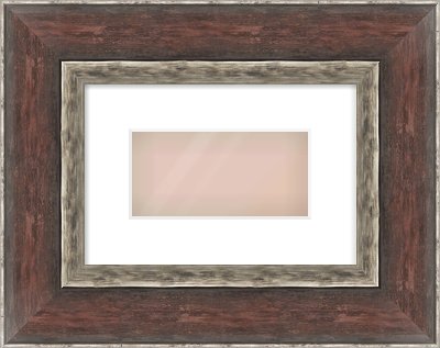 Brown Reverse Frame for 8 × 4in artwork, with Smooth White Single Mount