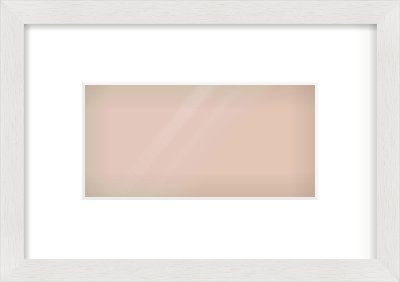 White Flat Frame for 8 × 4in artwork, with Smooth White Single Mount