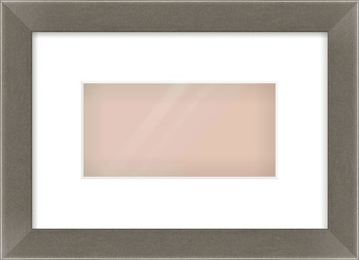 Pewter Flat Frame for 8 × 4in artwork, with Smooth White Single Mount