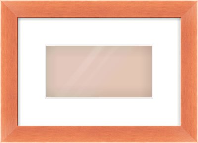 Bronze Flat Frame for 8 × 4in artwork, with Smooth White Single Mount