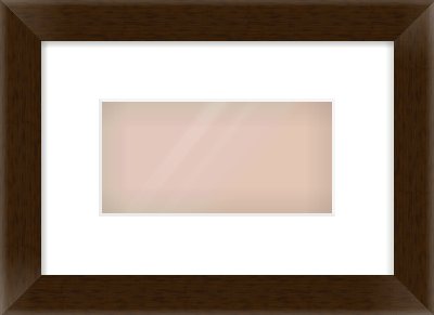 Wenge Stained Flat Frame for 8 × 4in artwork, with Smooth White Single Mount