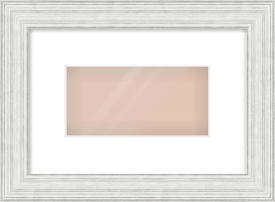 Silver Foil Flat Frame for 8 × 4in artwork, with Smooth White Single Mount