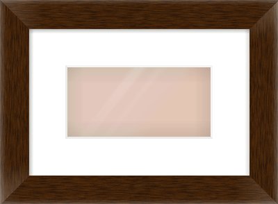 Wenge Flat Frame for 8 × 4in artwork, with Smooth White Single Mount