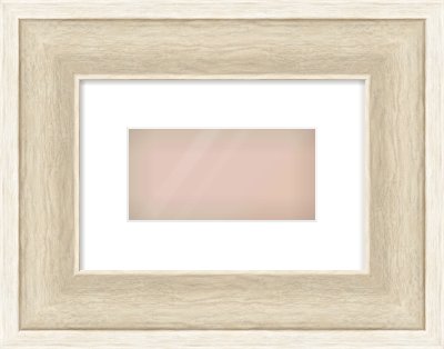 Silver / White Scoop Frame for 8 × 4in artwork, with Smooth White Single Mount