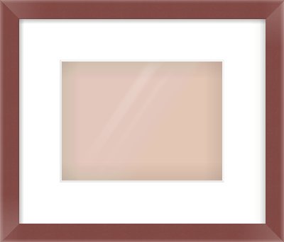 Maroon Paint Flat Frame for 8 × 6in artwork, with Smooth White Single Mount